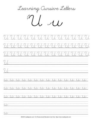 how to draw a cursive u: The Art of Writing in Cursive